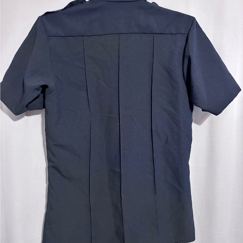 Elbeco Textrop Navy Blue Short Sleeve Men's Uniform Shirt size 15.5 style Z3314 - Picture 5 of 8